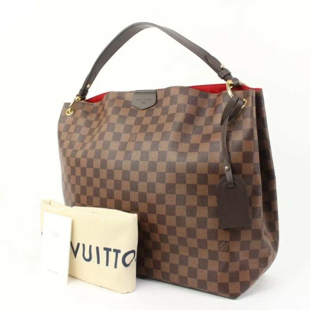 Louis Vuitton Damier Ebene Graceful MM Hobo Bag s330lk24